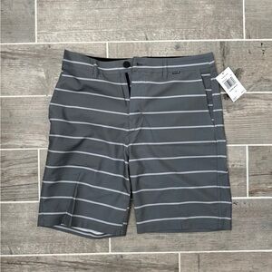 Hurley Dark Gray Shorts with Light Stripes